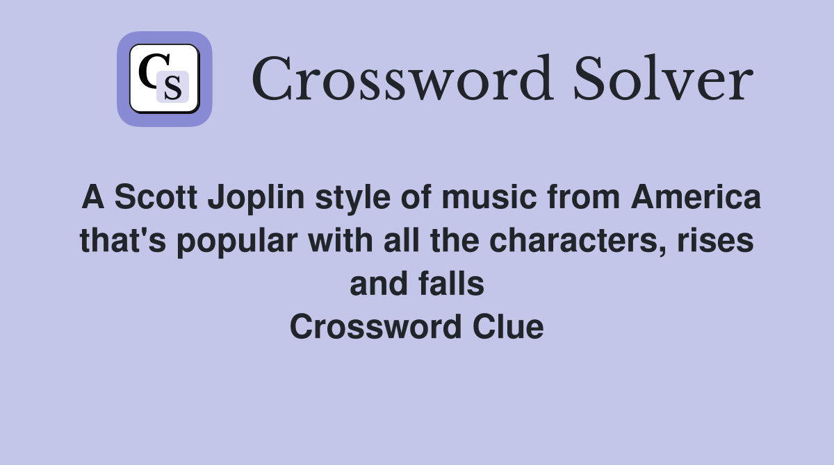 Joplin field crossword clue